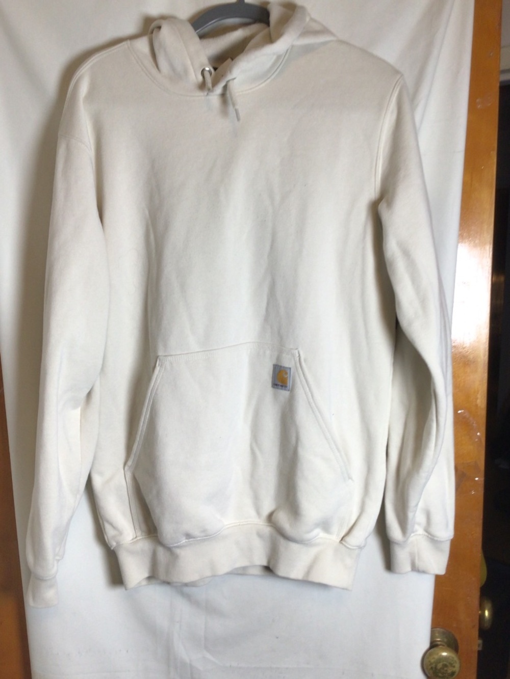 CARHARRT Loose fit Sweatshirt with hood Spelt out logo on sleeve and back SZ S